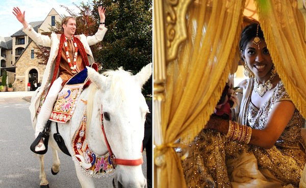 Indian groom on horse
