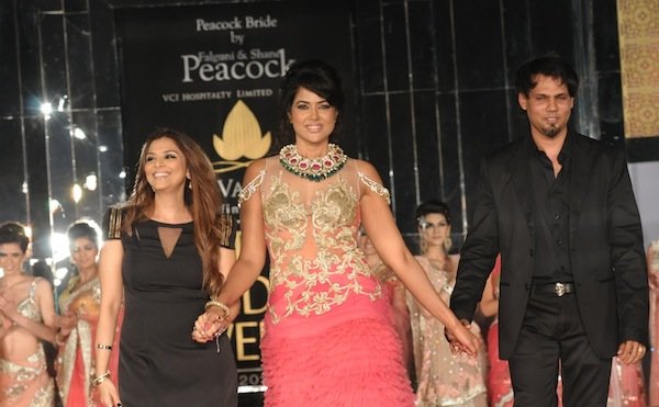 Sameera Reddy with Shane & Falguni Peacock at India Bridal Week Sameera Reddy with Shane & Falguni Peacock at India Bridal Week